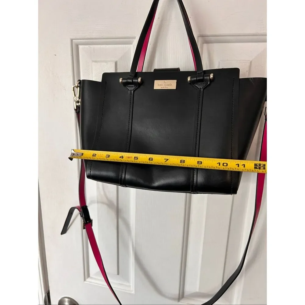 Kate Spade Black and Pink Tote with gold  Hardware mini small one
